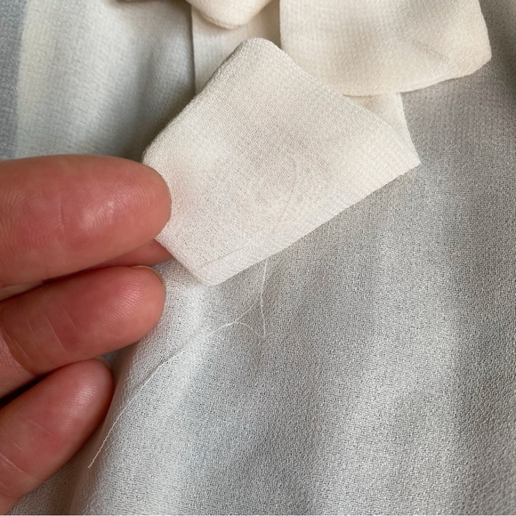 🐚 CLASSY BOW TIE PUFF SLEEVE SHEER BLOUSE! - Picture 12 of 15